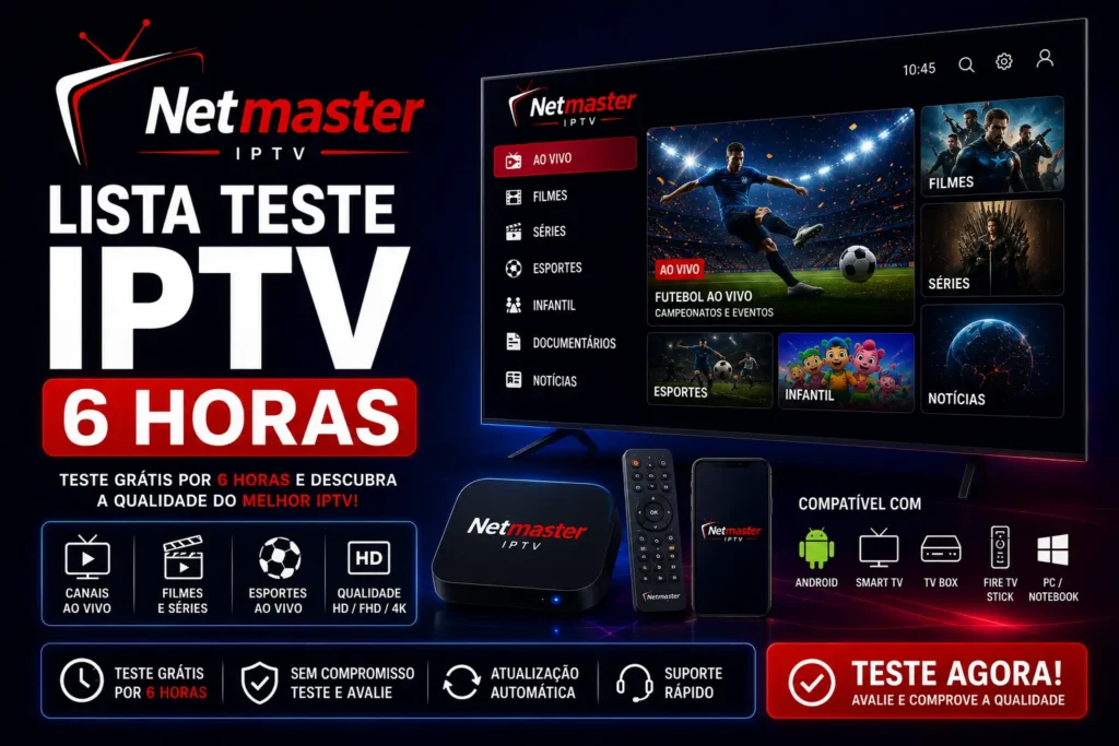 Lista teste IPTV 6 horas